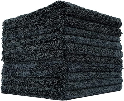 The Rag Company Creature Edgeless 16 x 16 70/30 All Purpose Microfiber Towel - Black