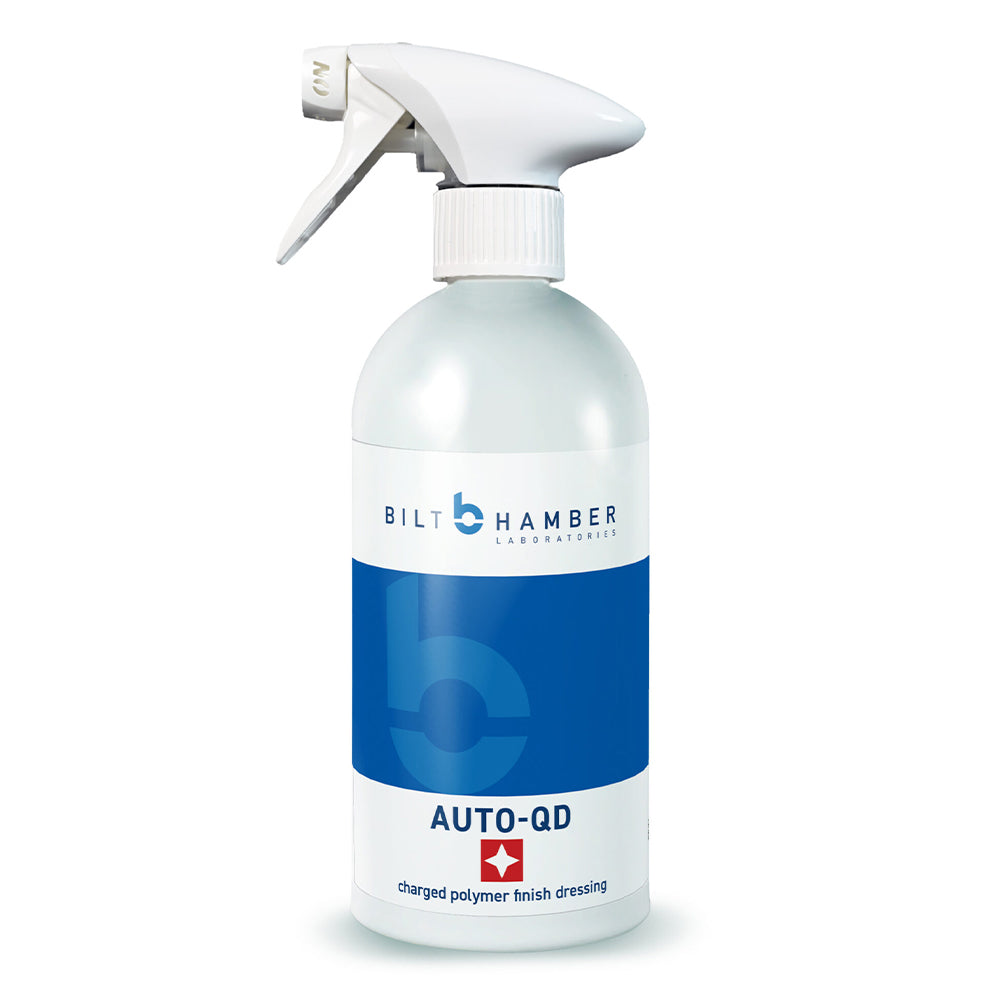 Bilt Hamber AUTO-QD spray bottle with blue and white label. The bottle features a spray trigger.