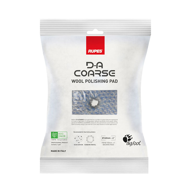 Rupes D-A Coarse Wool Polishing Pad - Blue