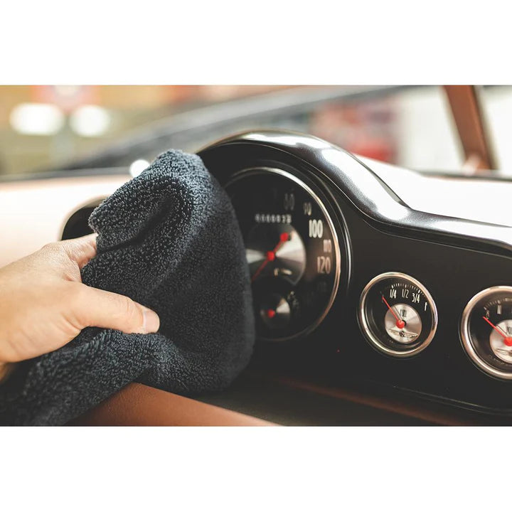 The Rag Company Creature Edgeless 16 x 16 70/30 All Purpose Microfiber Towel - Black