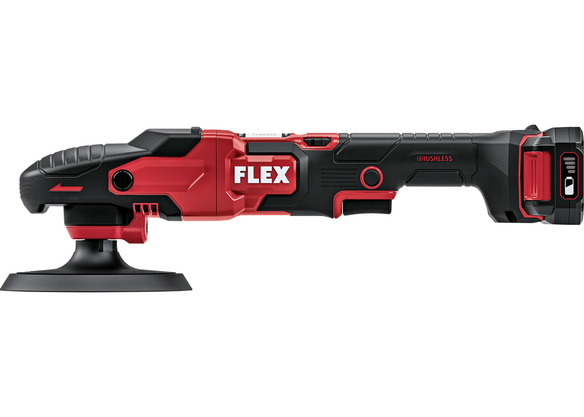 FLEX PE 2 18-EC C polisher side view detail