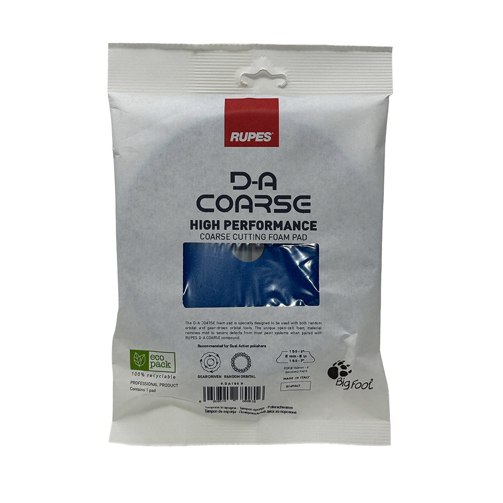 Rupes D-A Coarse High Performance Coarse Foam Pad Blue 180mm