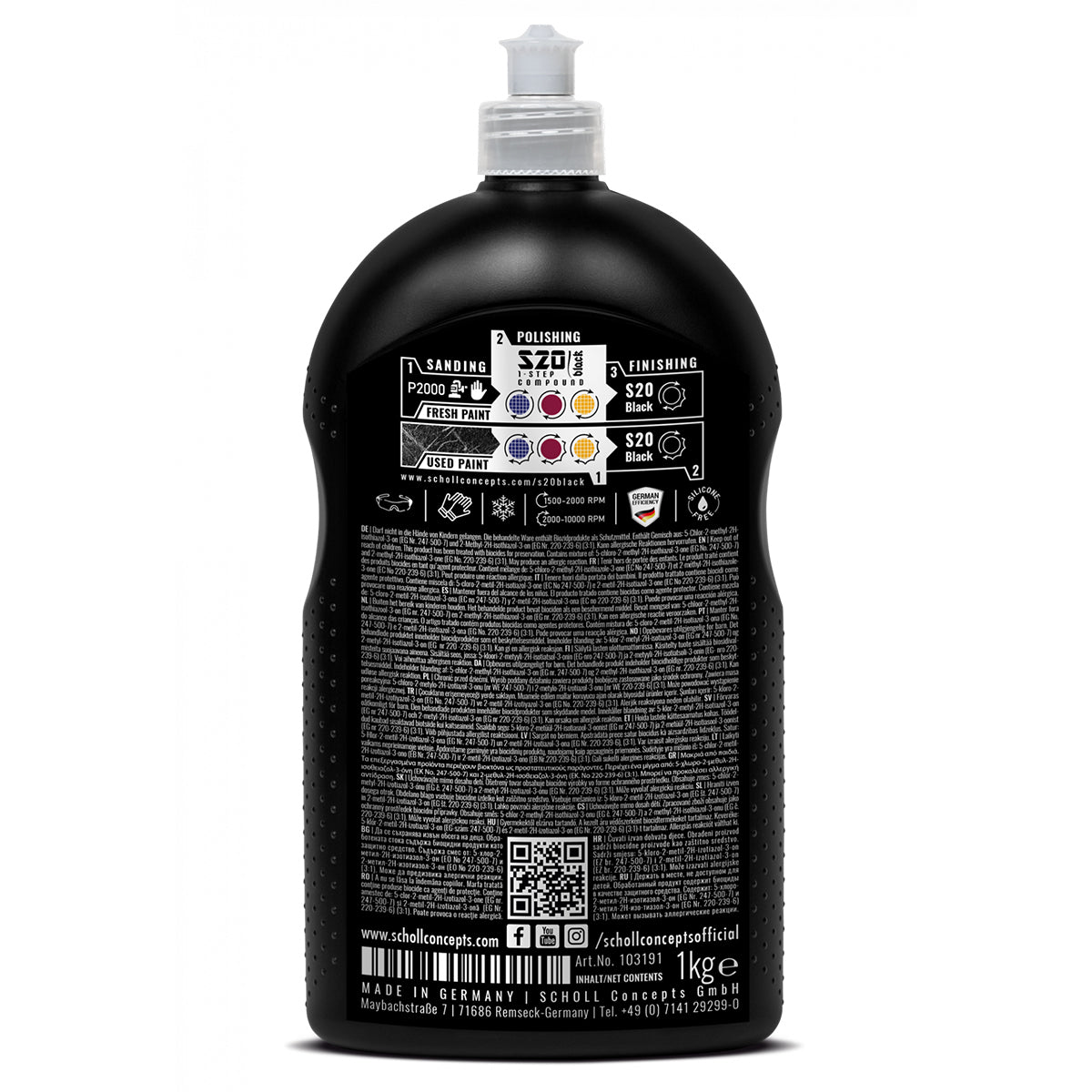 Scholl Concepts S20 Black 1-Step Compound 1KG