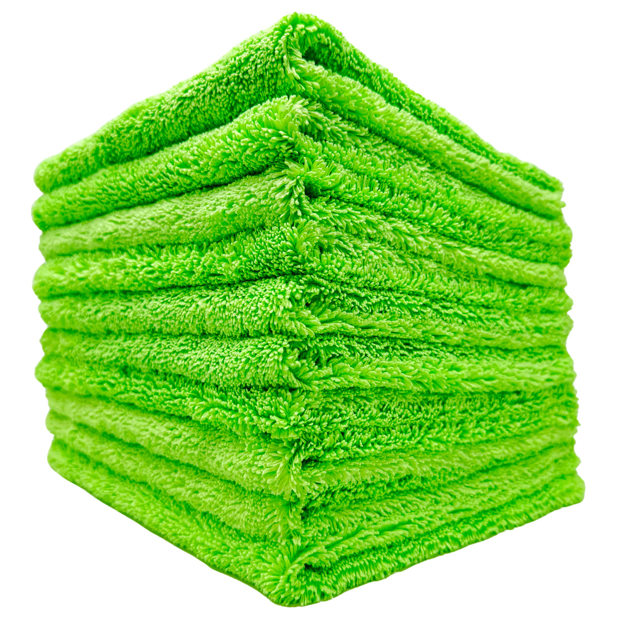 The Rag Company Creature Edgeless 16 x 16 70/30 All Purpose Microfiber Towel - Lime Green