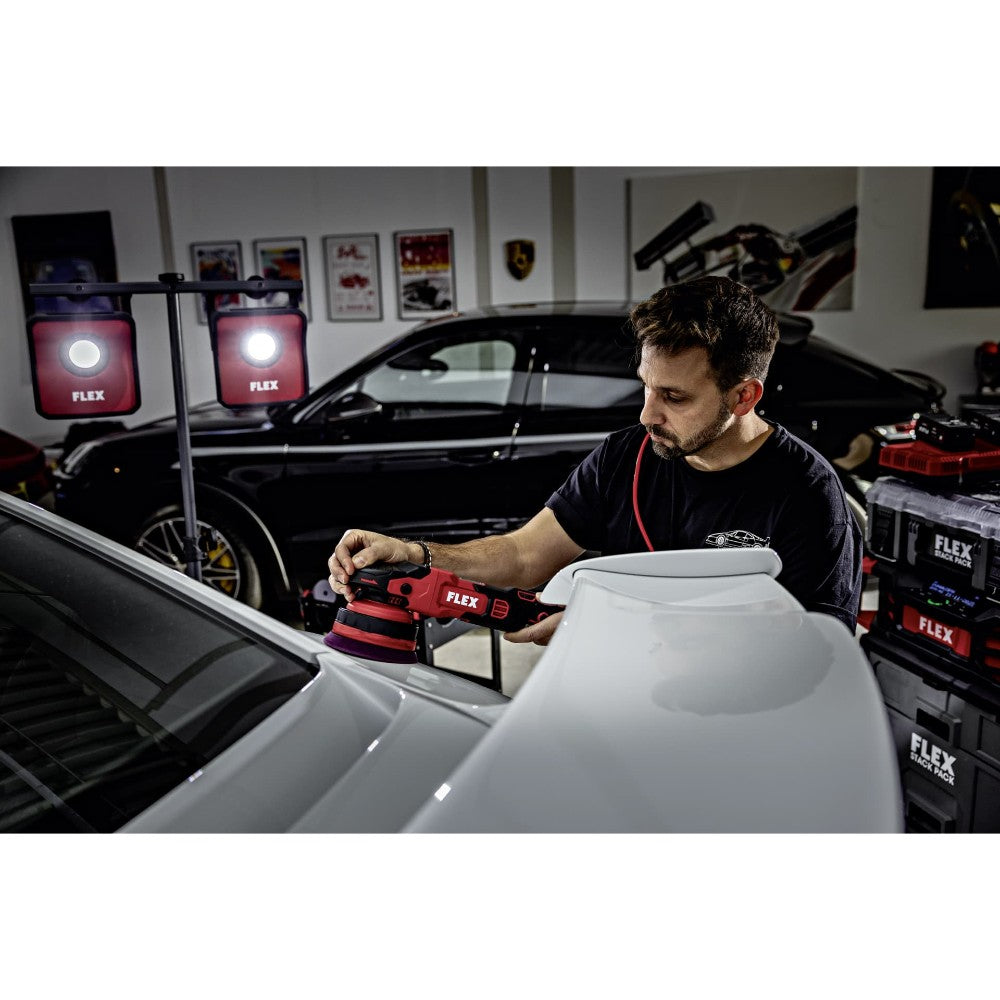 FLEX XCE 2 8 14-EC C in use polishing a car panel