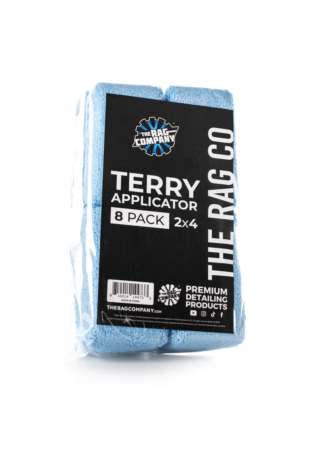 The Rag Company 2 x 4 Microfiber Terry Detailing Sponge Applicator - Blue