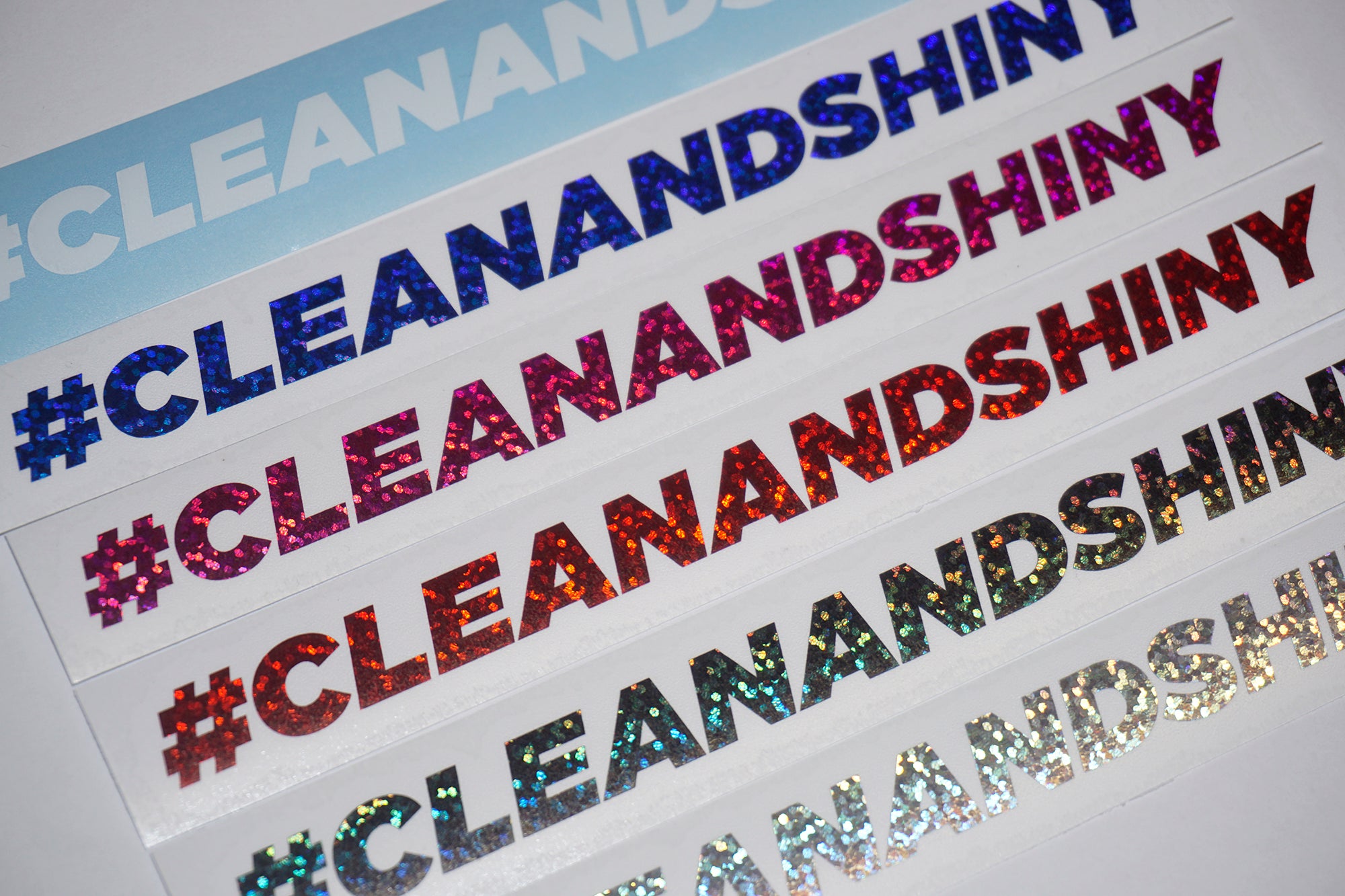 Clean and Shiny Hashtag Cut Vinyl Sticker (Various Colours + Sizes)