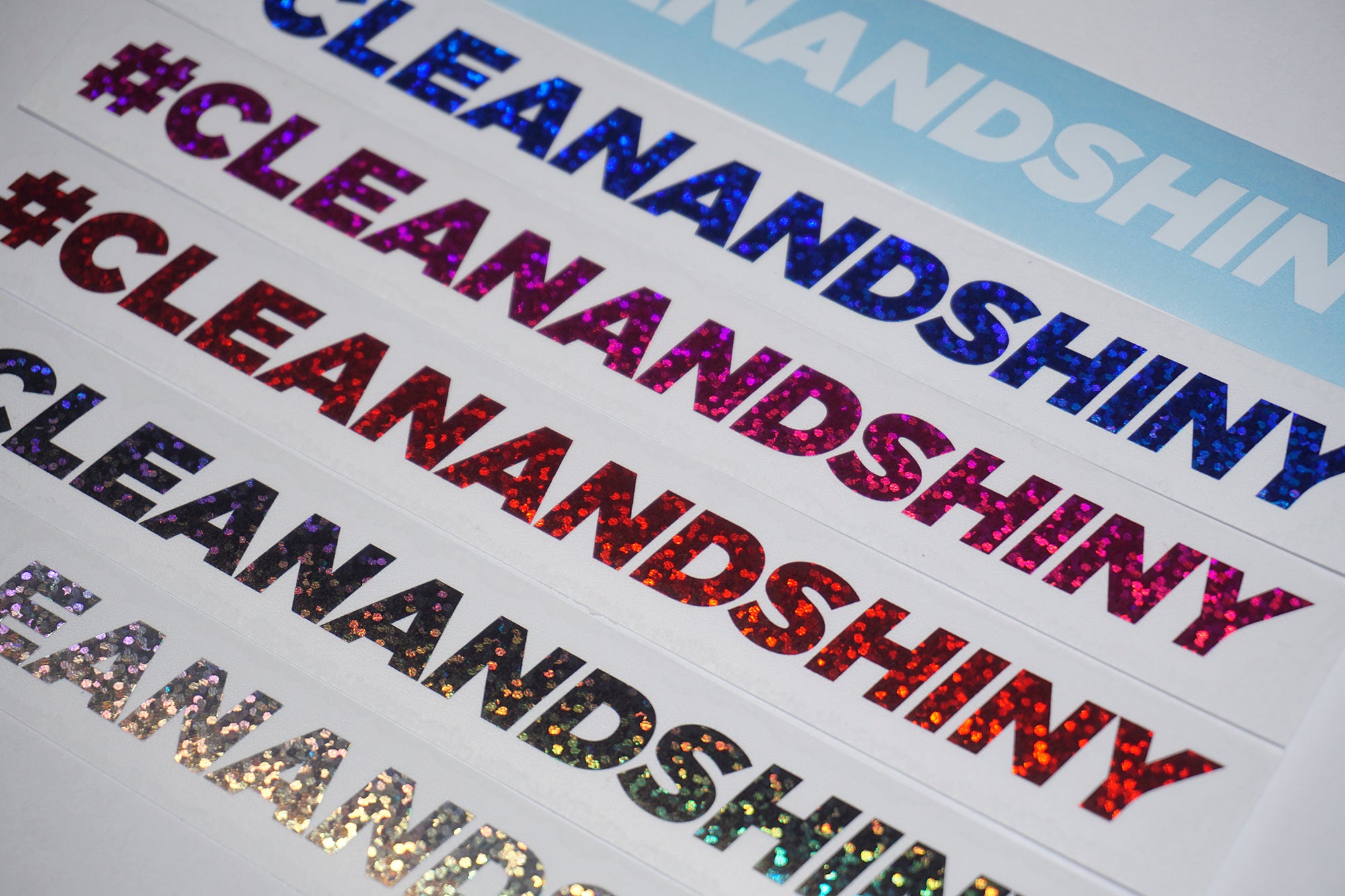 Clean and Shiny Hashtag Cut Vinyl Sticker (Various Colours + Sizes)