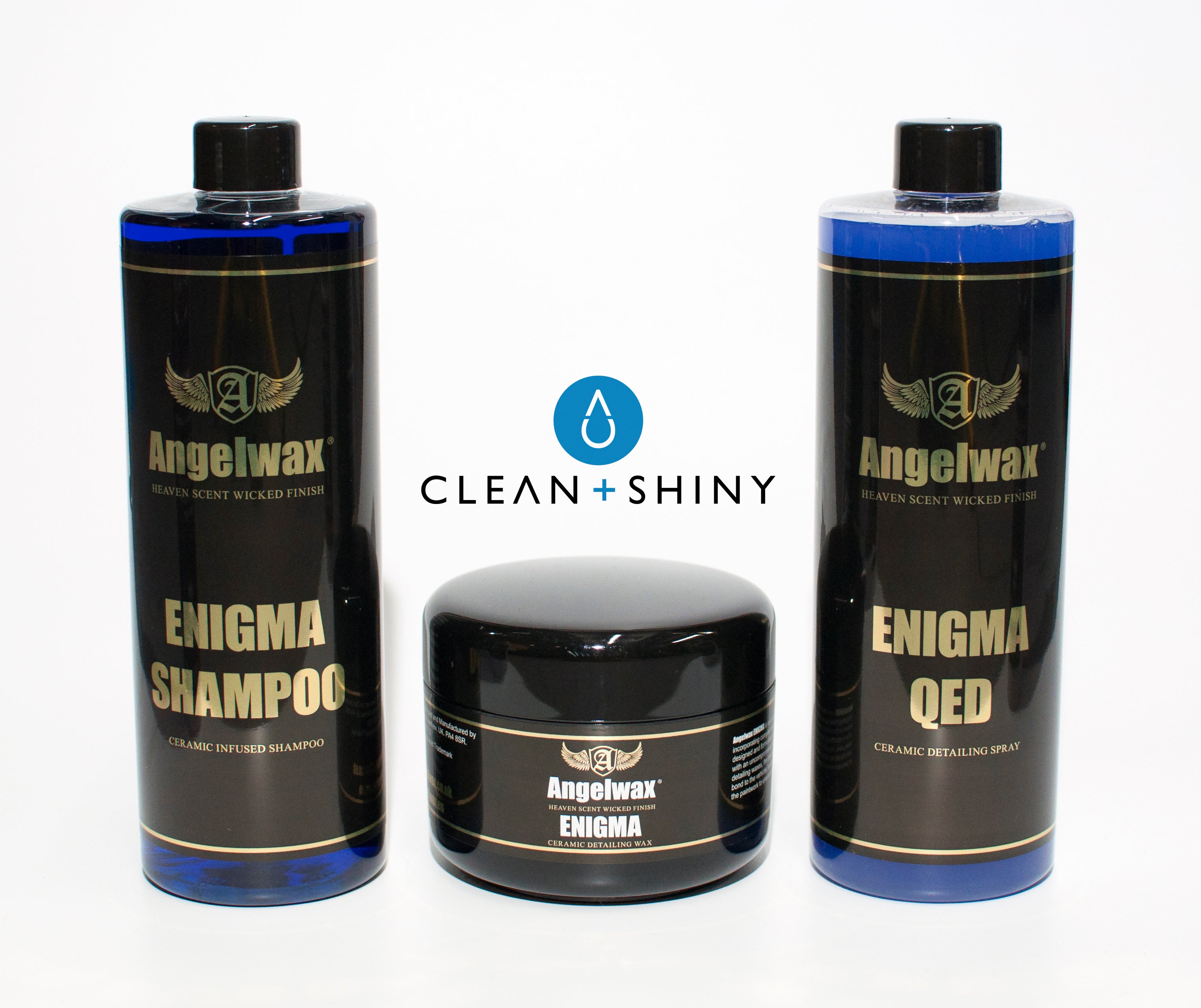 ngelwax ENIGMA CERAMIC SHAMPOO, WAX (250ml) & QED QUICK DETAILER Kit