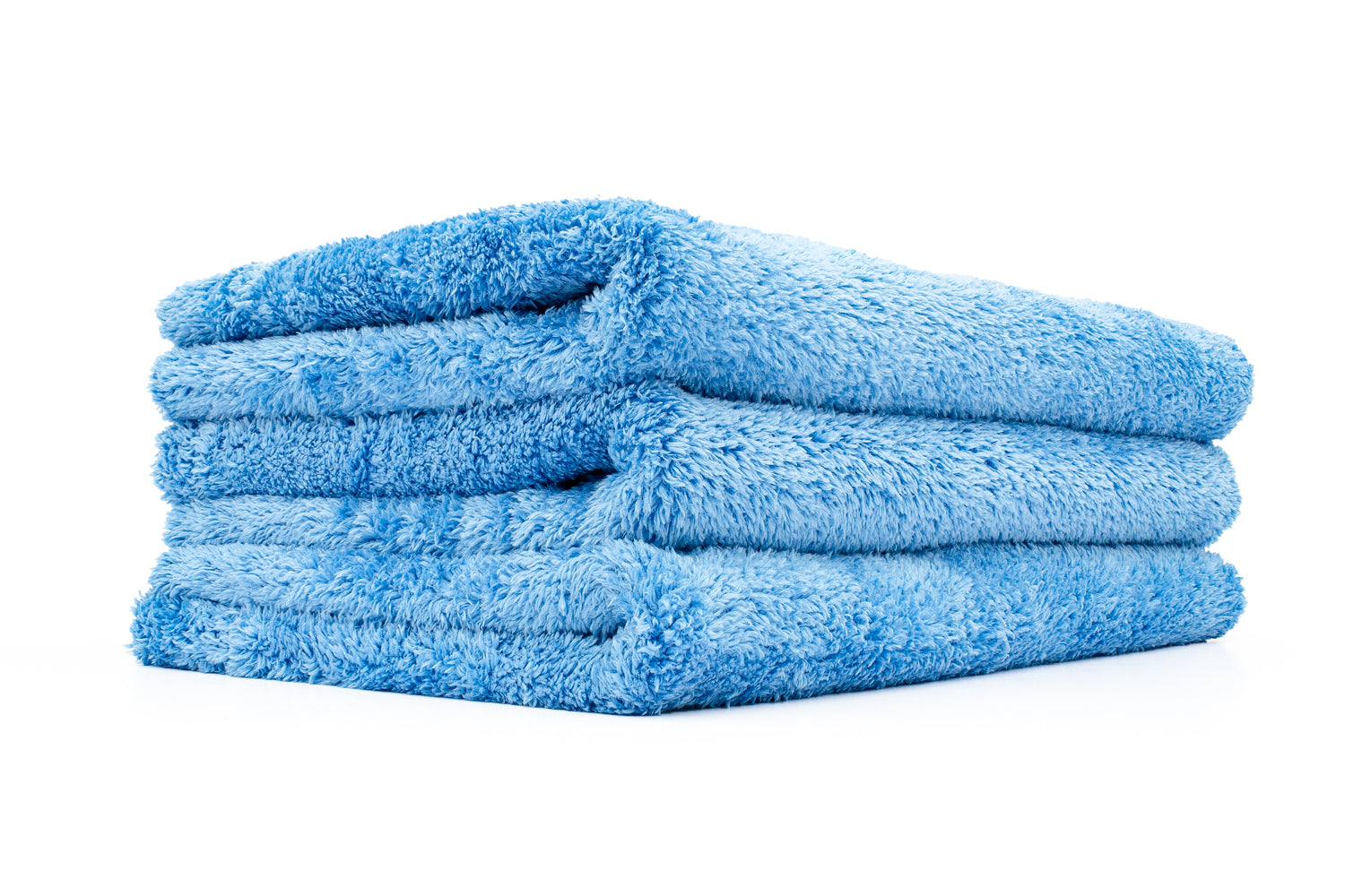 The Rag Company Eagle Edgeless 500 16 x 24 Plush Microfiber Towel - Blue