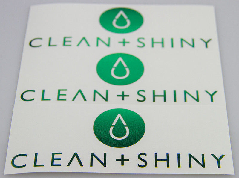 Clean and Shiny Green Chrome Cut Vinyl Stickers - 150mm