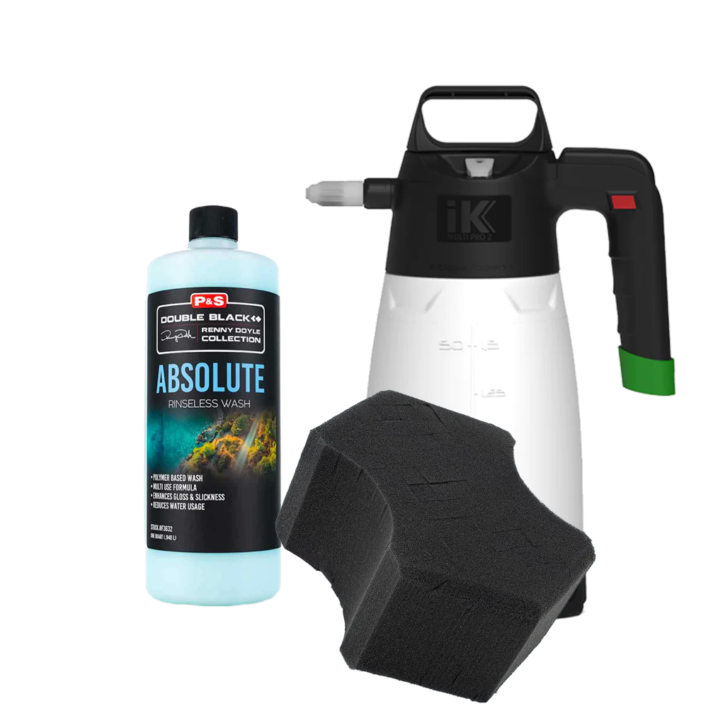 P&S Absolute Rinseless Wash 948ml + Ik Sprayer Multi Pro 2 +The Rag Company Ultra Safe Sponge Kit