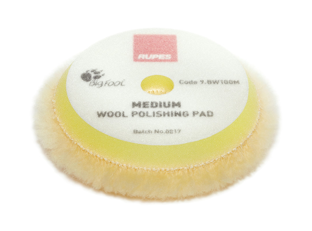 Rupes Yellow Medium Wool Polishing Pad - 100mm