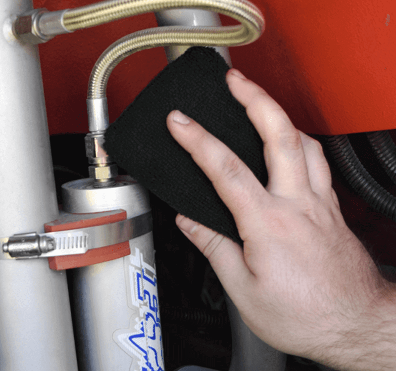 The Rag Company 3" x 5" Microfiber Terry Detailing Sponge Applicator - Black