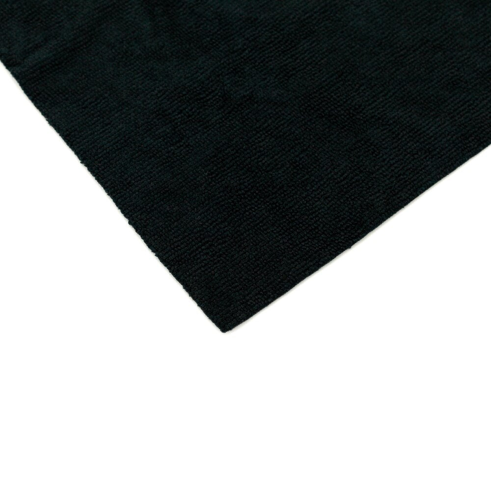 The Rag Company Edgeless 245 All-Purpose 16 x 16 Microfiber Terry Towel - Black