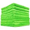 The Rag Company Creature Edgeless 16 x 16 70/30 All Purpose Microfiber Towel - Lime Green