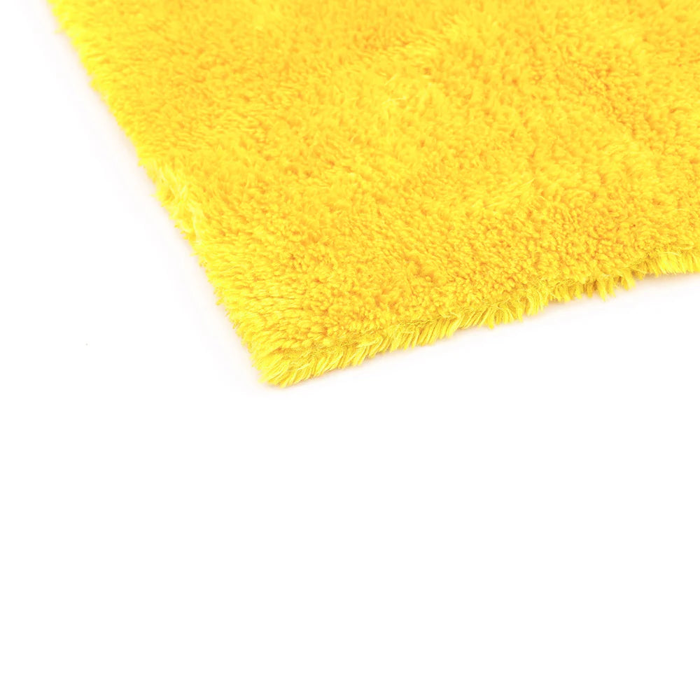 The Rag Company Eagle Edgeless 500 16 x 16 Plush Microfiber Towel - Gold