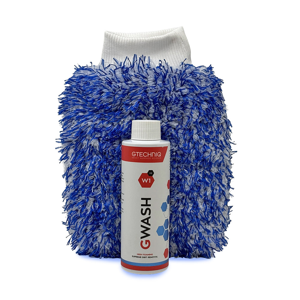 Gtechniq GWash & Clean and Shiny Washmeister 3000 Microfibre Wash Mitt Combo