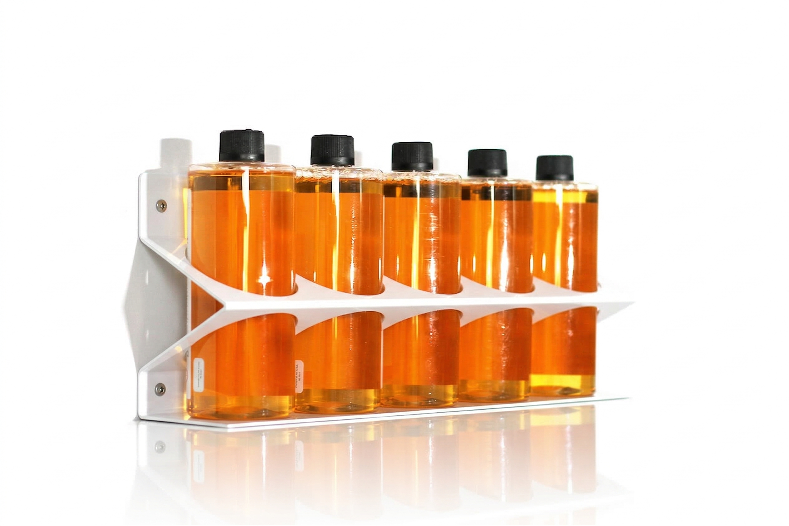 Poka Premium Bottle Holder 5 Bottles up to 1 Litre - Glossy White