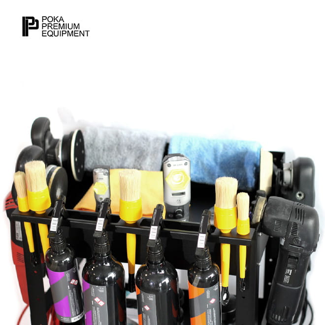 Poka Premium Pro Detailing Trolley 3 Shelves