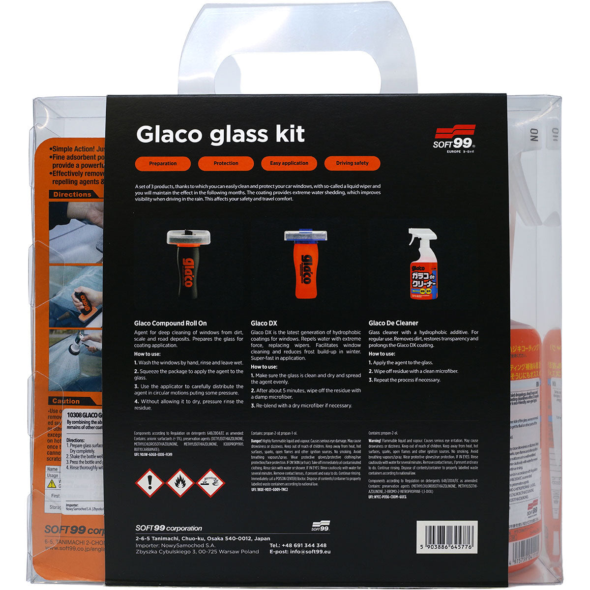 Soft99 Glaco DX 110 ml Durable Ultra-Hydrophobic Water Repellent Glass  Coating