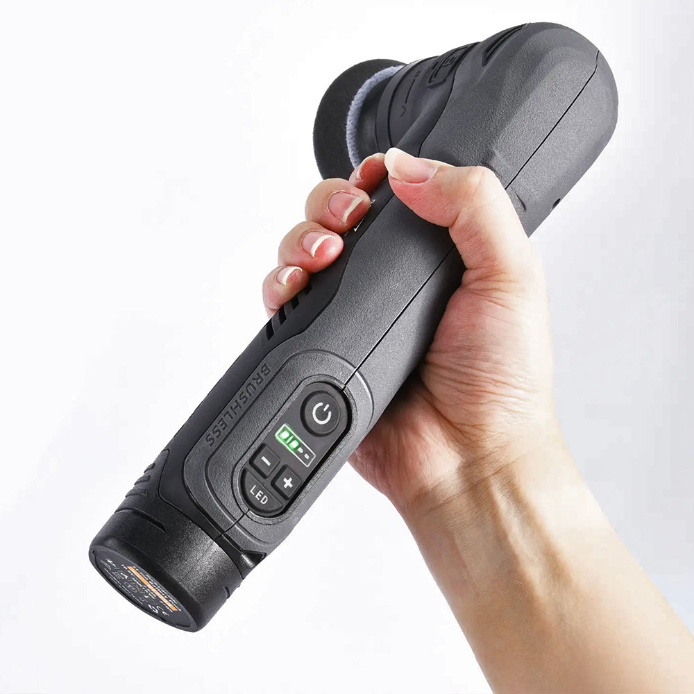 ShineMate EB210 Cordless Dual Action & Rotary Polisher Kit – Multi-Function Mini DA