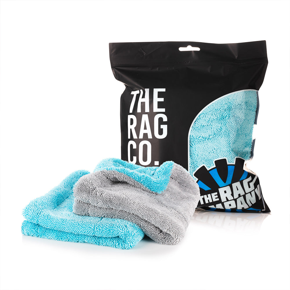 The Rag Company Liquid8R Twisted Loop Microfiber Drying Towel 16" x 16" (2 Pack)