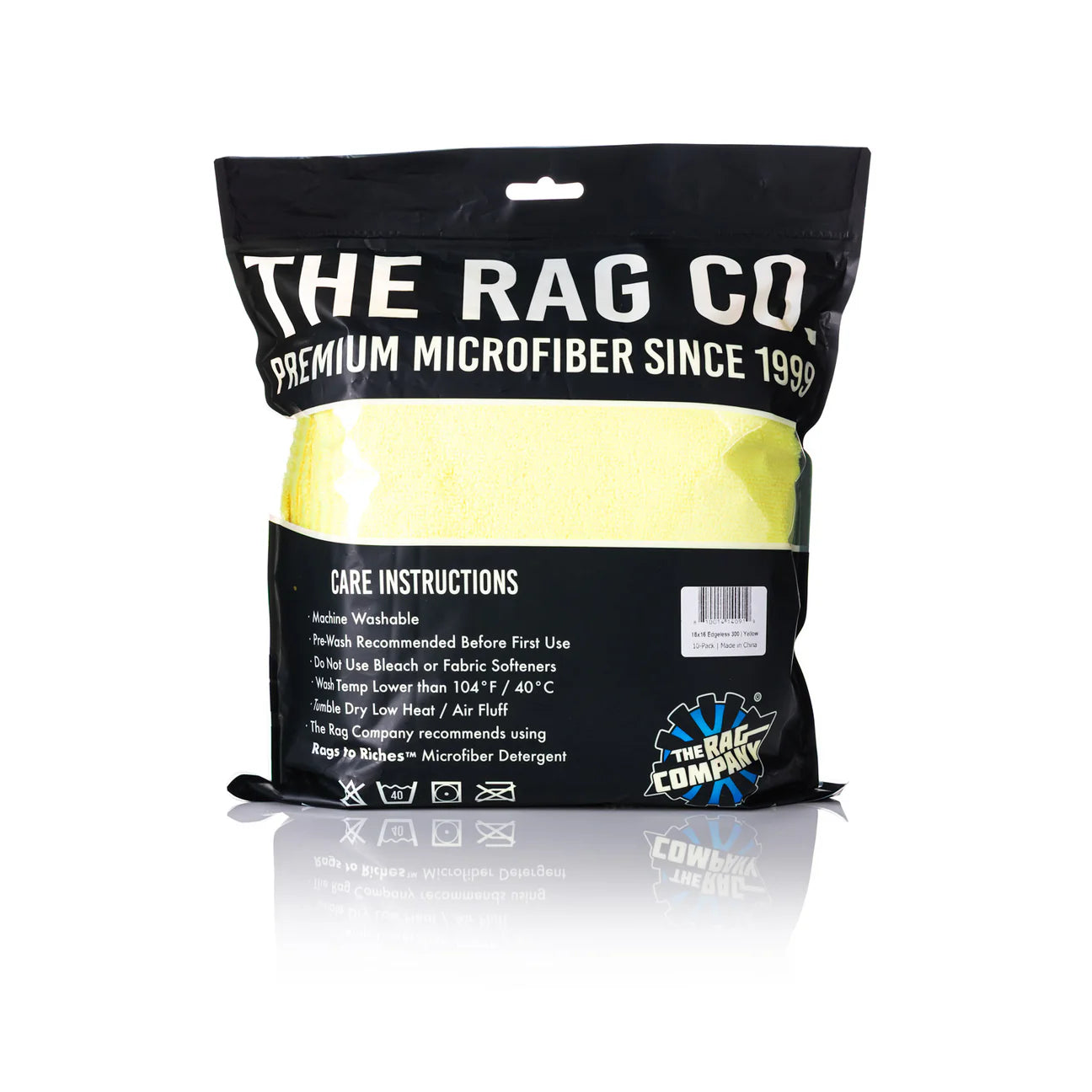 The Rag Company Edgeless 300 All-Purpose 16 x 16 70/30 Microfiber Terry Towel