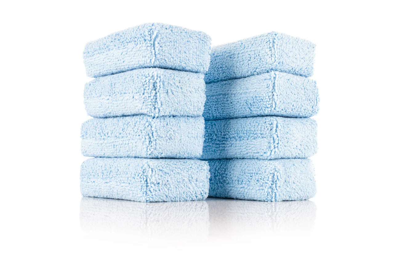 The Rag Company 2 x 4 Microfiber Terry Detailing Sponge Applicator - Blue