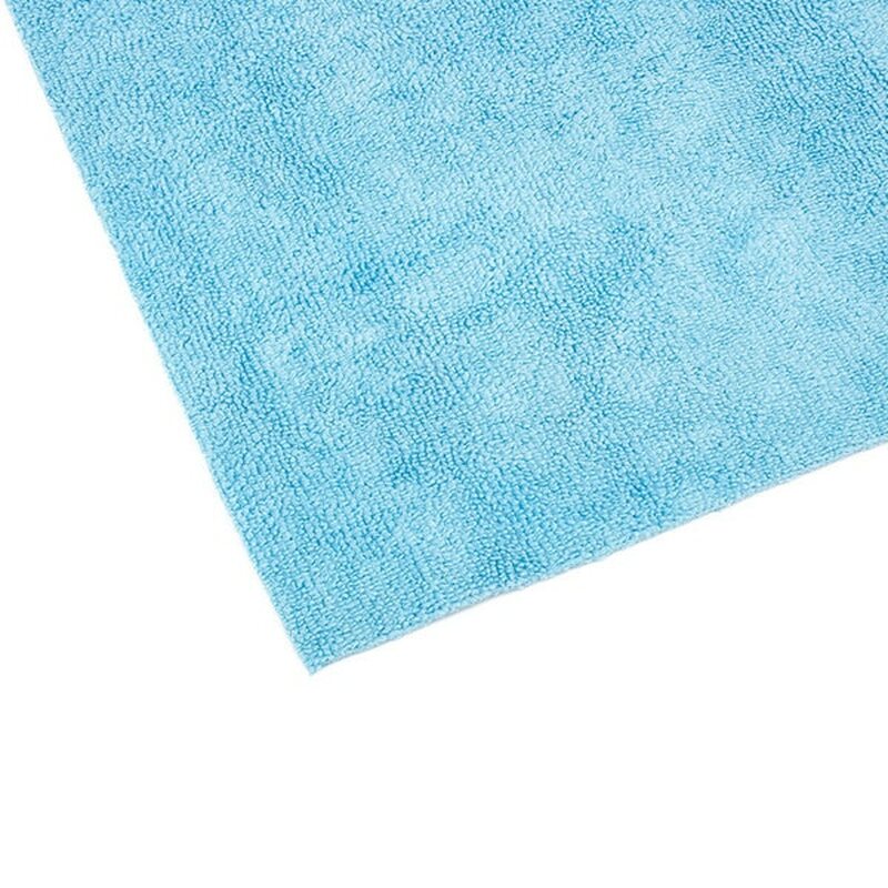 The Rag Company Edgeless 300 All-Purpose 16 x 16 70/30 Microfiber Terry Towel - Light Blue