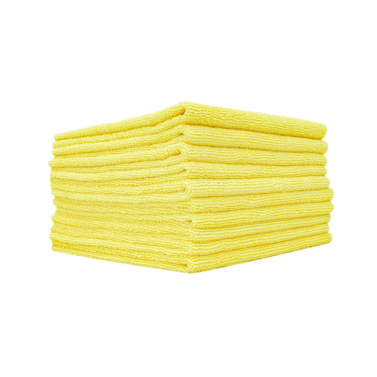 The Rag Company Edgeless 300 All-Purpose 16 x 16 70/30 Microfiber Terry Towel - Yellow