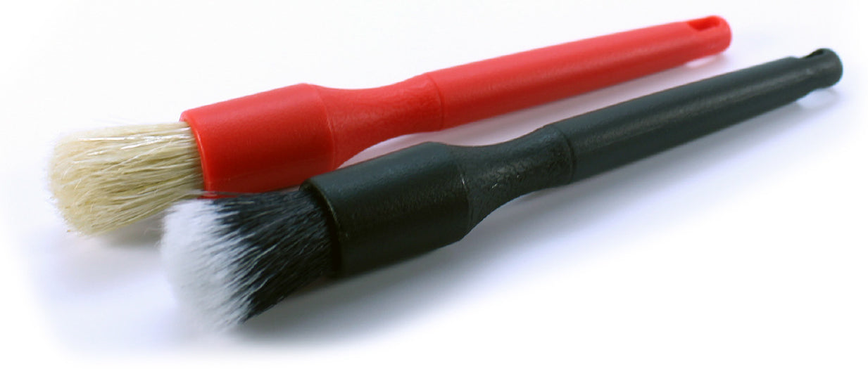 Detail Factory Mini Ultra-Soft & Boar Hair Set - Black/Red
