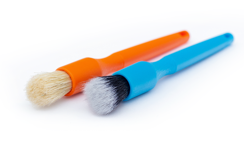 Detail Factory Mini Ultra-Soft & Boar Hair Set - Blue/Orange