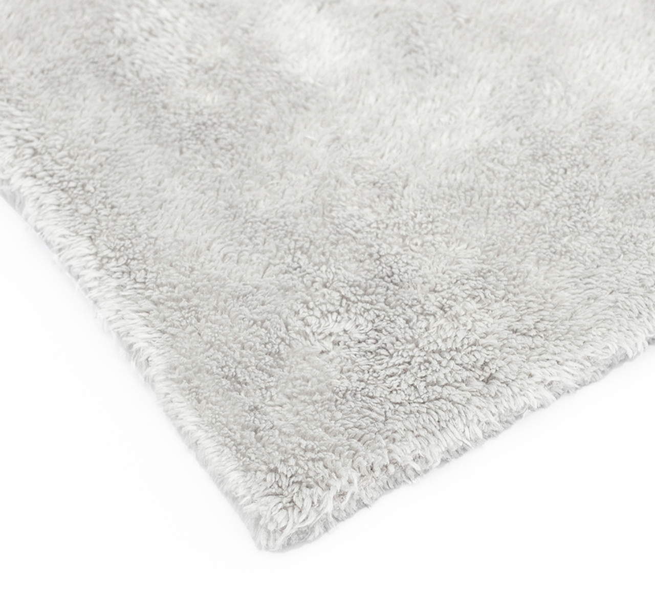 The Rag Company Eagle Edgeless 500 16 x 16 Plush Microfiber Towel - Light Grey