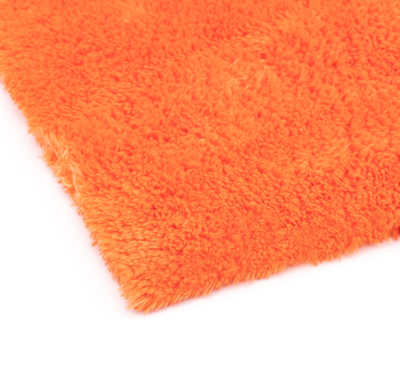 The Rag Company Eagle Edgeless 500 16 x 16 Plush Microfiber Towel - Orange