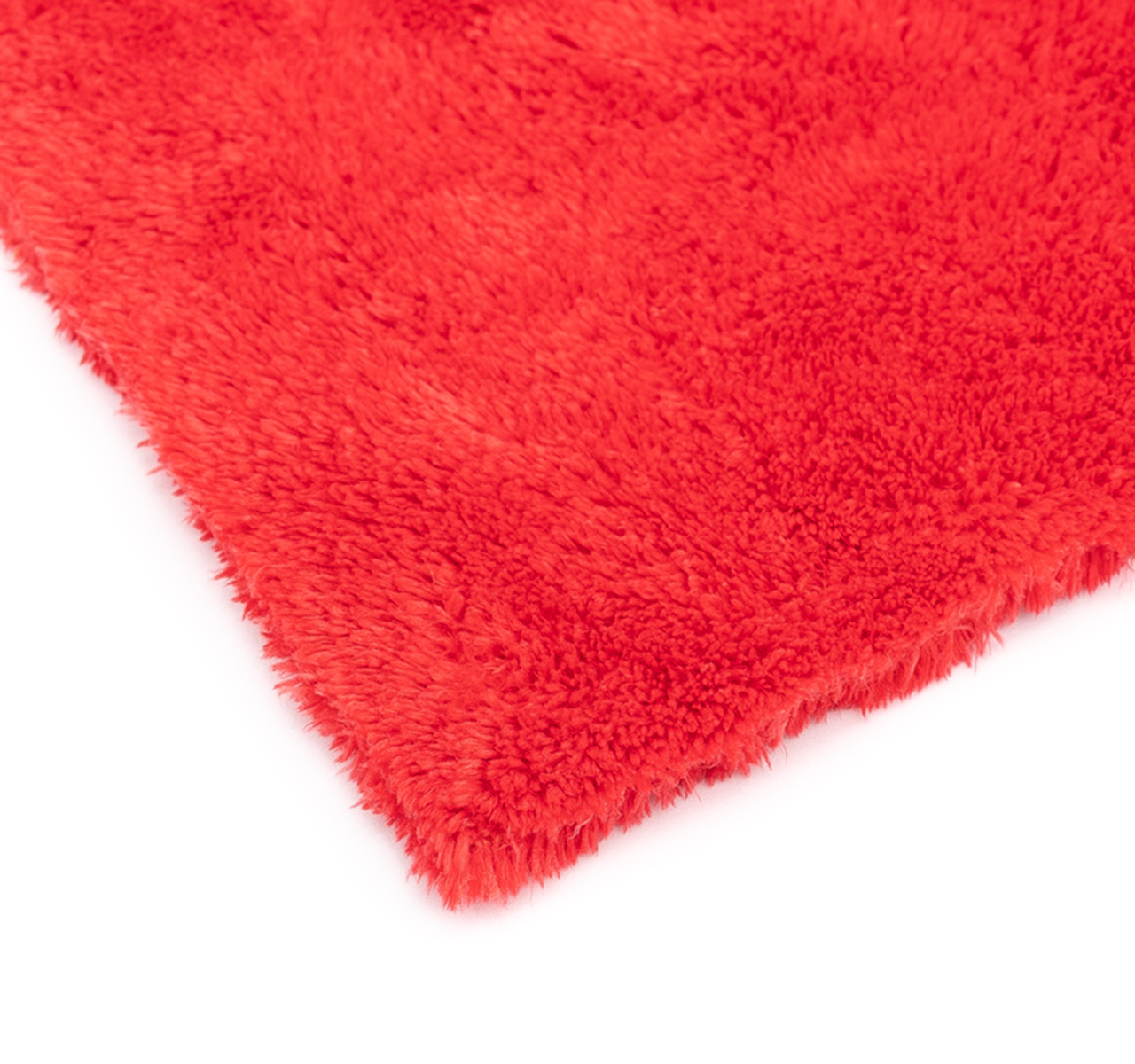The Rag Company Eagle Edgeless 500 16 x 16 Plush Microfiber Towel - Red