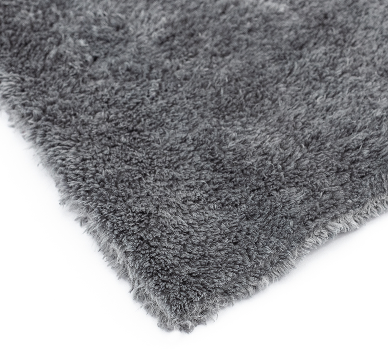 The Rag Company Eagle Edgeless 600 16 x 16 Plush Microfiber Towel - Dark Grey