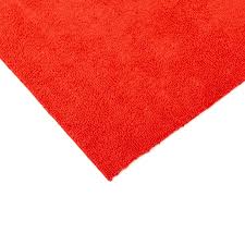 The Rag Company Edgeless 245 All-Purpose 16 x 16 Microfiber Terry Towel - Red
