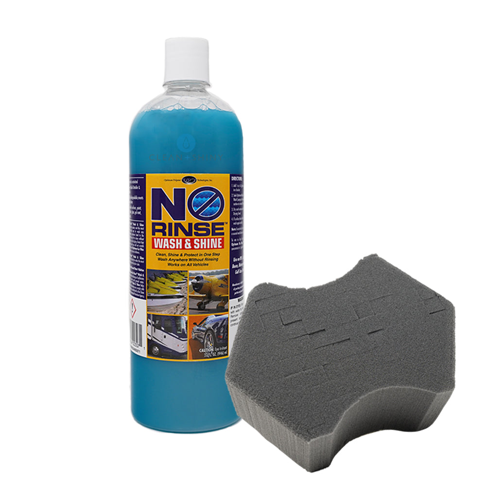 Optimum No Rinse 946ml + The Rag Company Ultra Black Sponge Kit