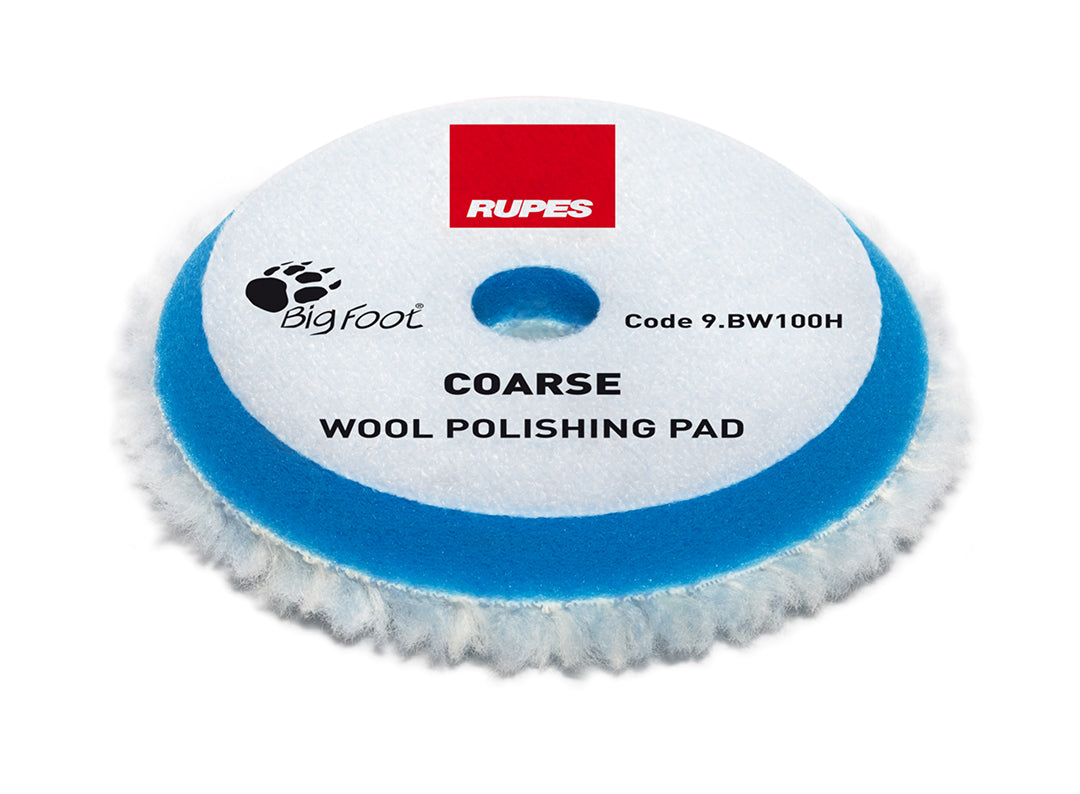 Rupes 100mm Blue Coarse Wool Polishing Pad 9.BW100H