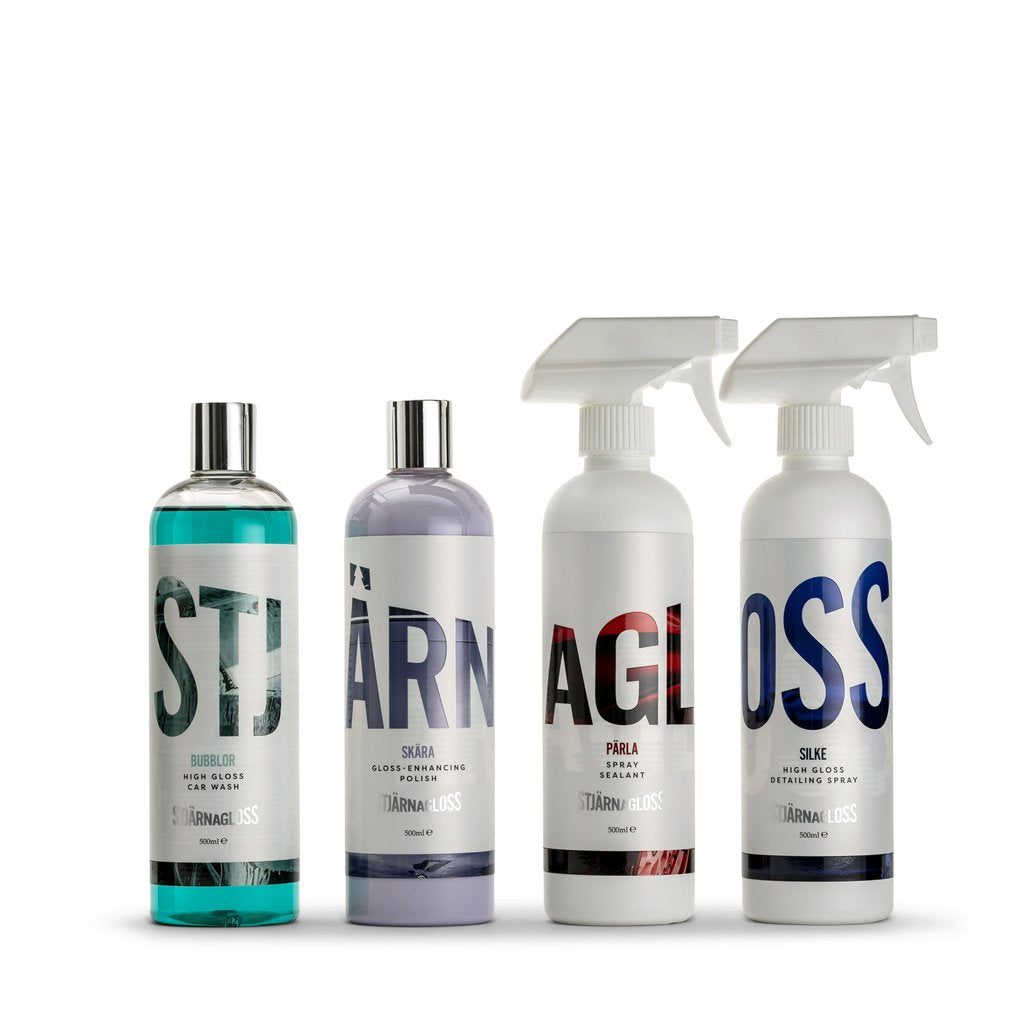 Stjarnagloss Core Four Kit - Shampoo, Polish, Sealant  And Detailing Spray