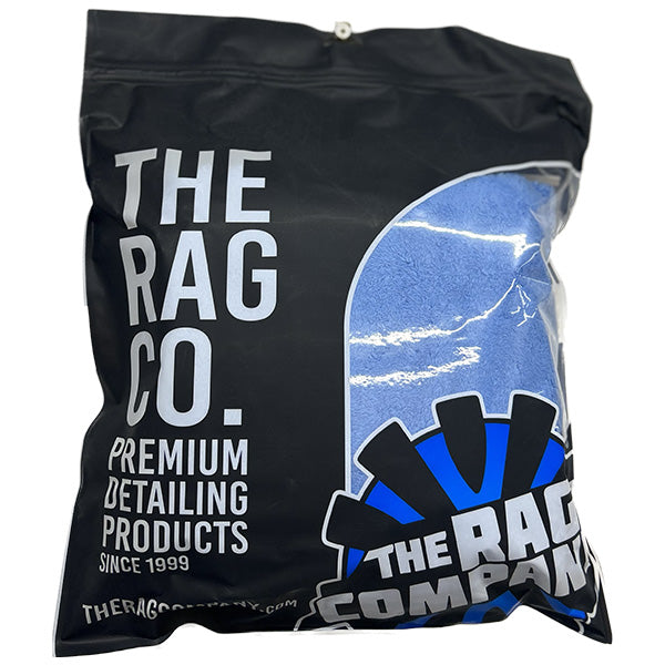 The Rag Company Eagle Edgeless 500 16 x 16 Plush Microfiber Towel - Blue (4 Pack)
