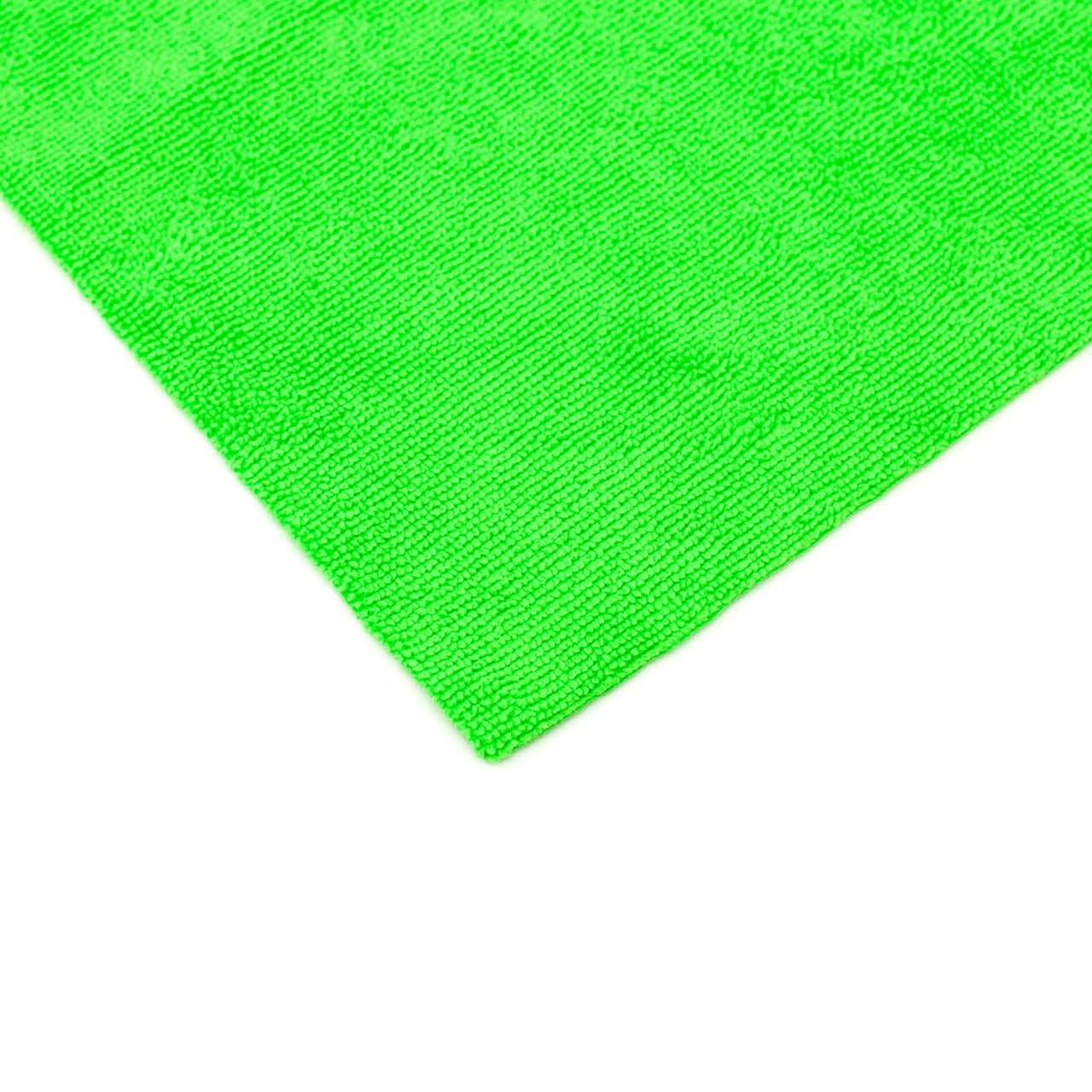 The Rag Company Edgeless 245 All-Purpose 16 x 16 Microfiber Terry Towel - Lime Green