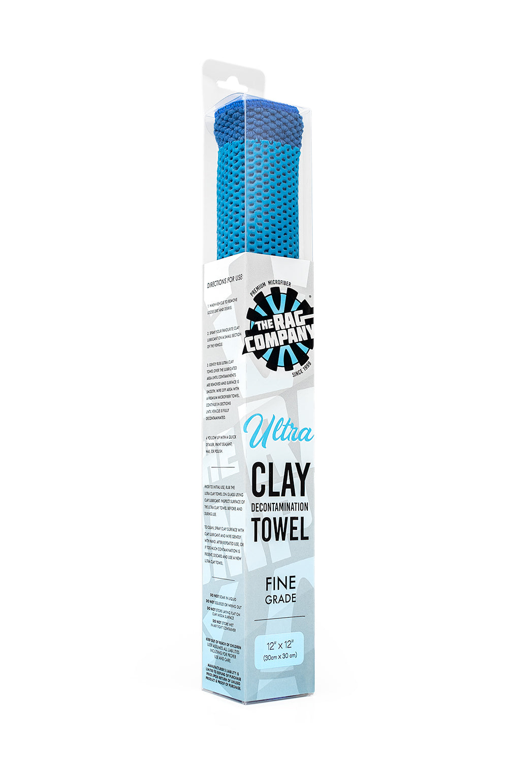The Rag Company Ultra Clay Towel- Fine Grade- 10x10